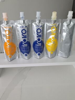 Iroiro Color Pouches - Blue & Yellow,Orange and Silver